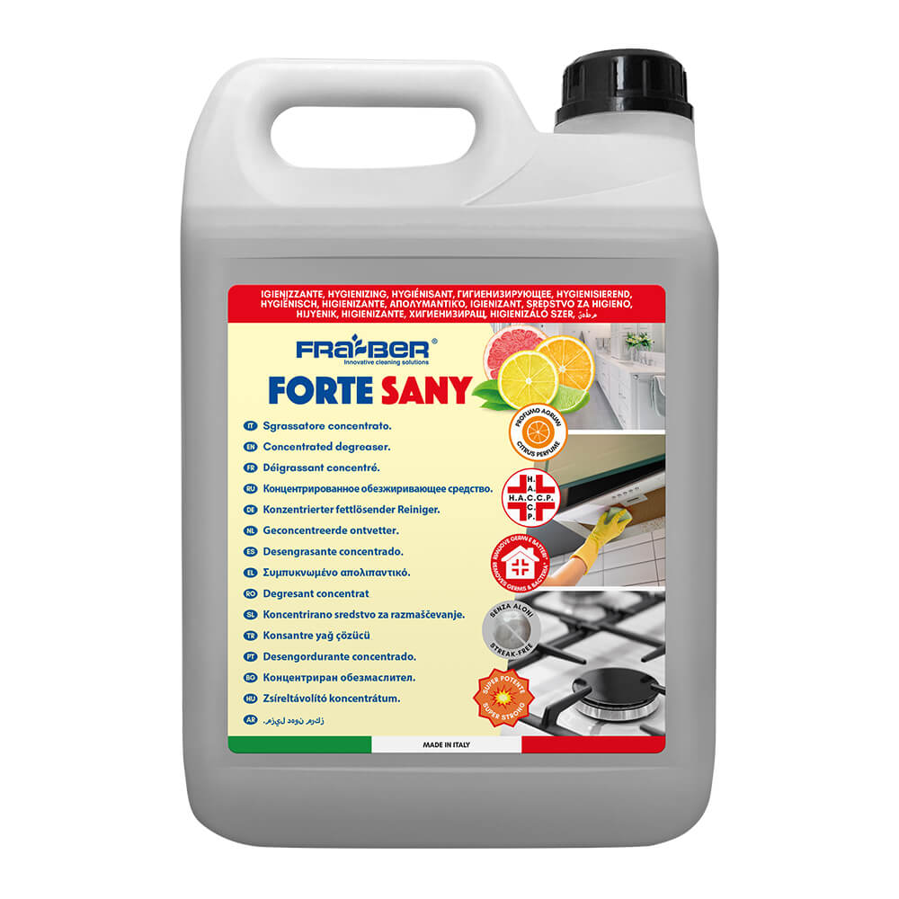 Fra-Ber's Forte Sany Degreaser Sanitizer** for Kitchen and Steel